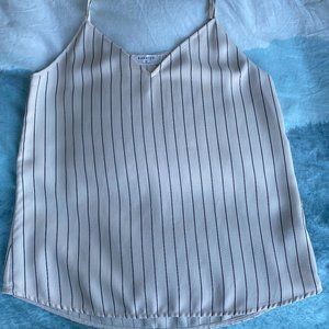 Babaton Silk Cream Pinstripe Camisole